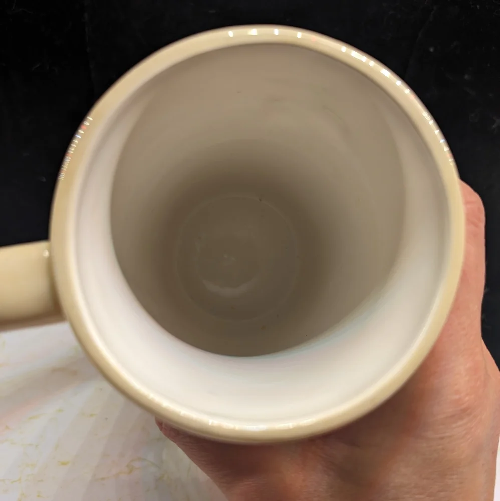 Sandra Magsamen Wonderful Grandmother 14oz tall‎ coffee mug cream&floral relief
